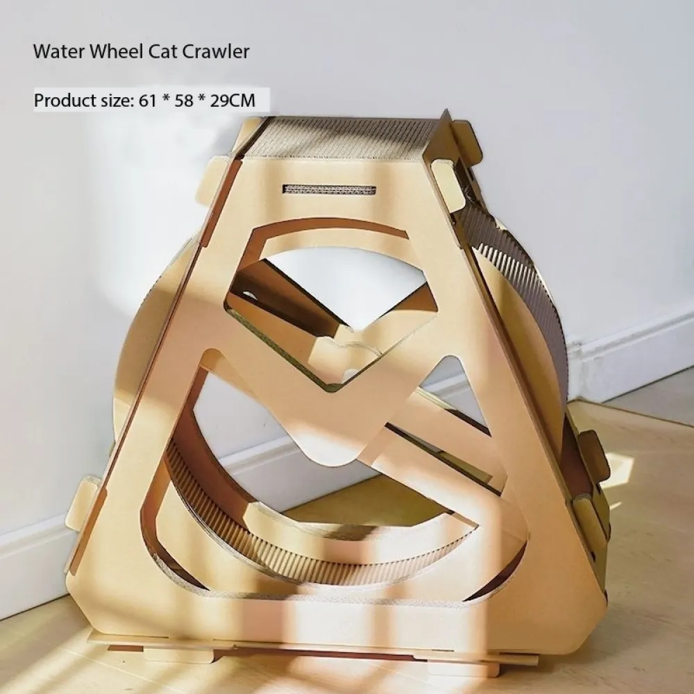 Pet Exercise Treadmill Corrugated Cat Scratching Board Climbing Frame Roller