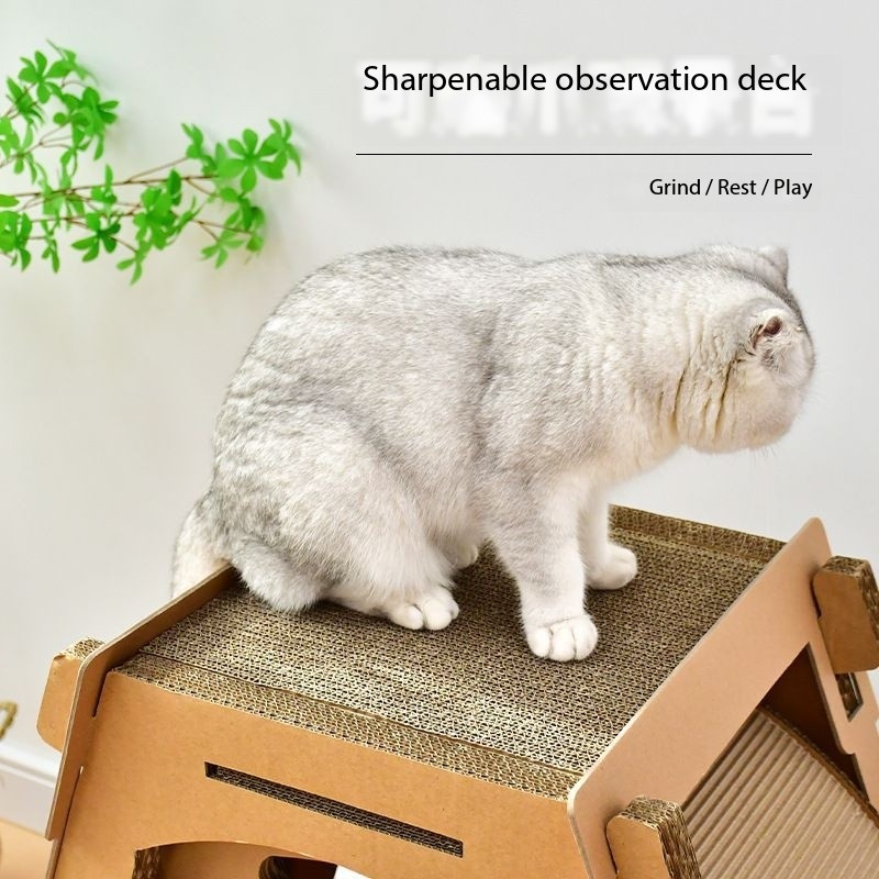Pet Exercise Treadmill Corrugated Cat Scratching Board Climbing Frame Roller