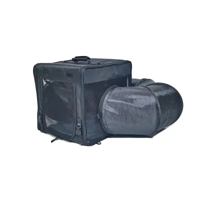 Cat Dog Travel Tunnel Bag Black 01