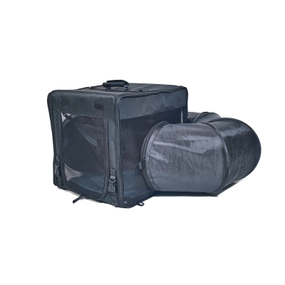 Cat Dog Travel Tunnel Bag Black 01