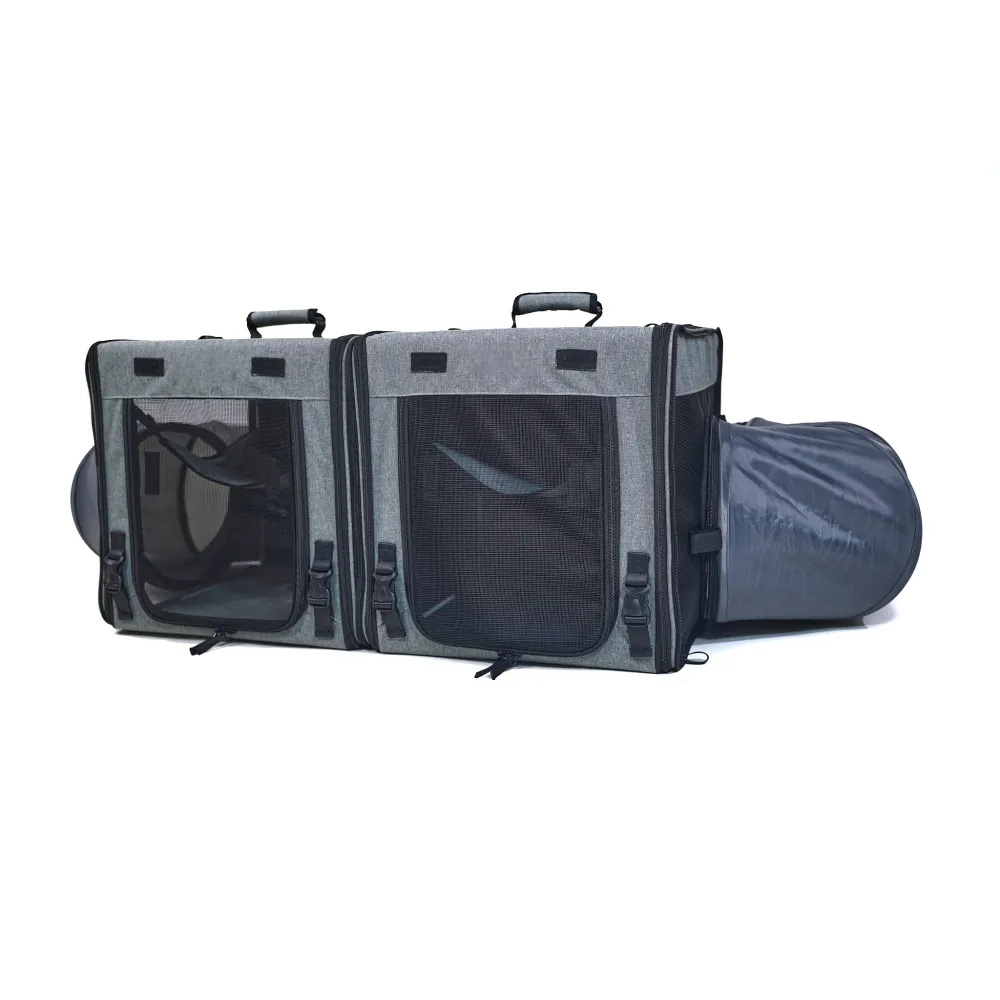 Cat Dog Travel Tunnel Bag Gray