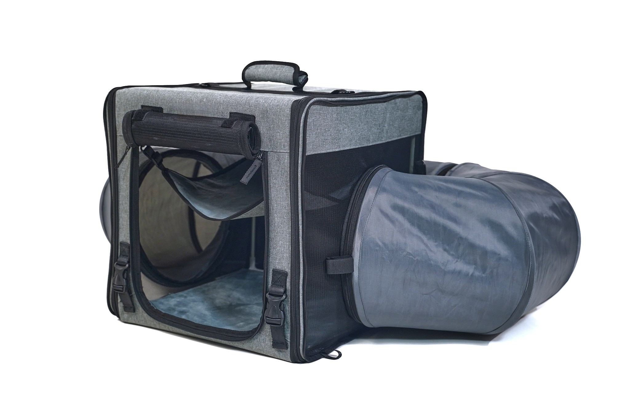 Cat Dog Travel Tunnel Bag Gray