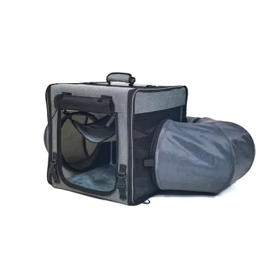Cat Dog Travel Tunnel Bag Gray 01