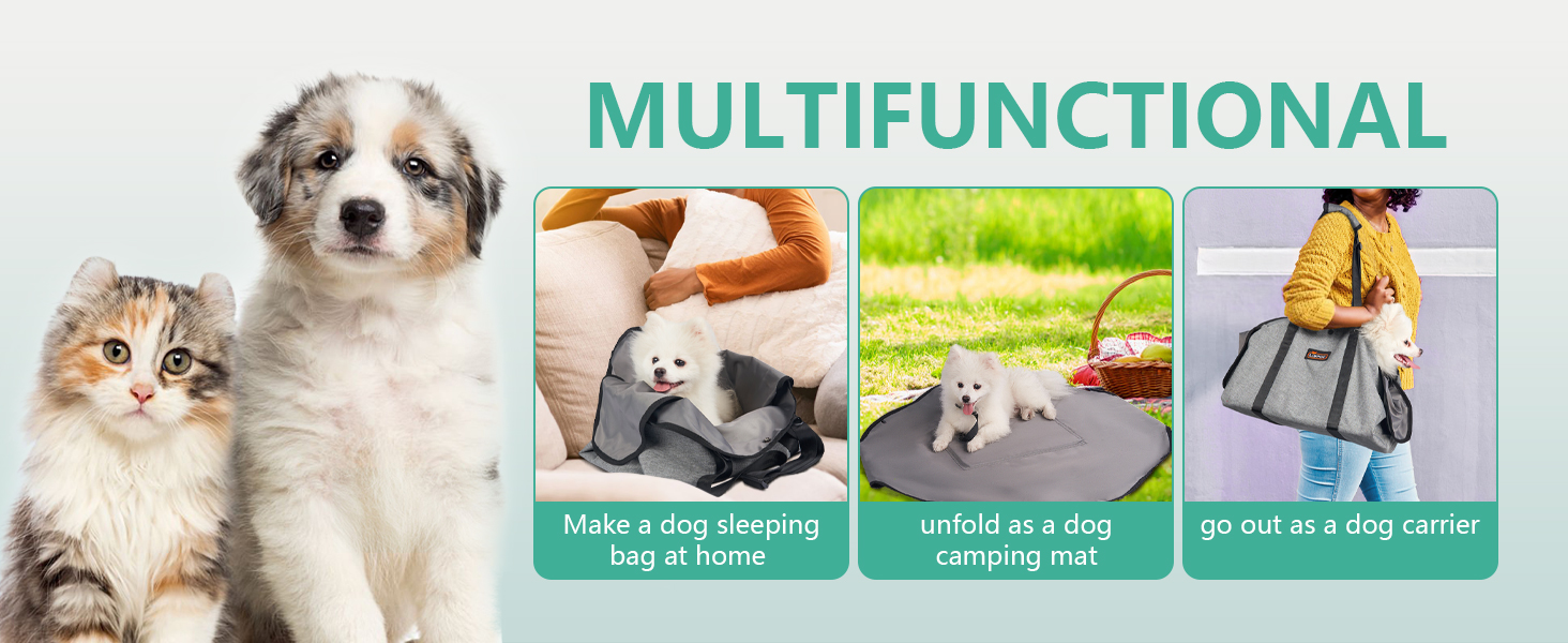 Soft-Sided Puppy Handbag Foldable Travel Dog Purse