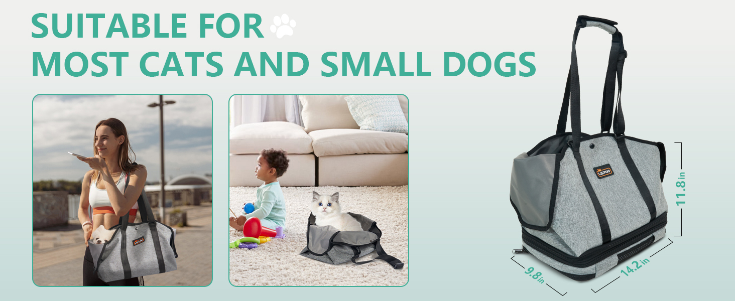 Soft-Sided Puppy Handbag Foldable Travel Dog Purse