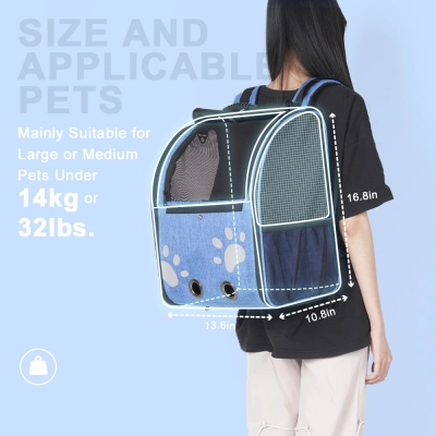 Ergonomic Lightweight Pet Travel Carrier Backpack Bag 02