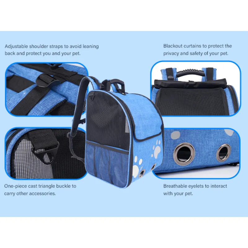 Ergonomic Lightweight Pet Travel Carrier Backpack Bag