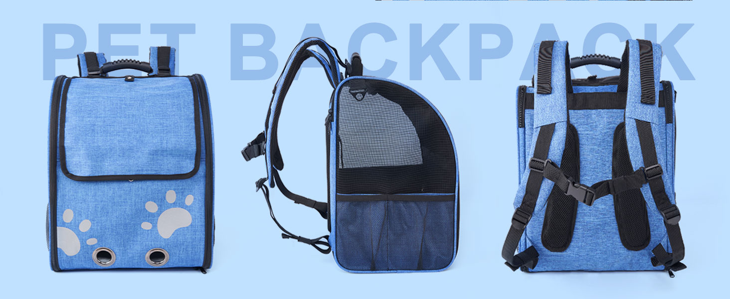 Ergonomic Lightweight Pet Travel Carrier Backpack Bag