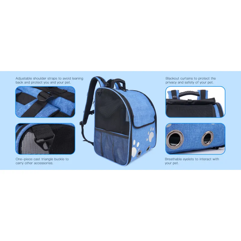 Ergonomic Lightweight Pet Travel Carrier Backpack Bag