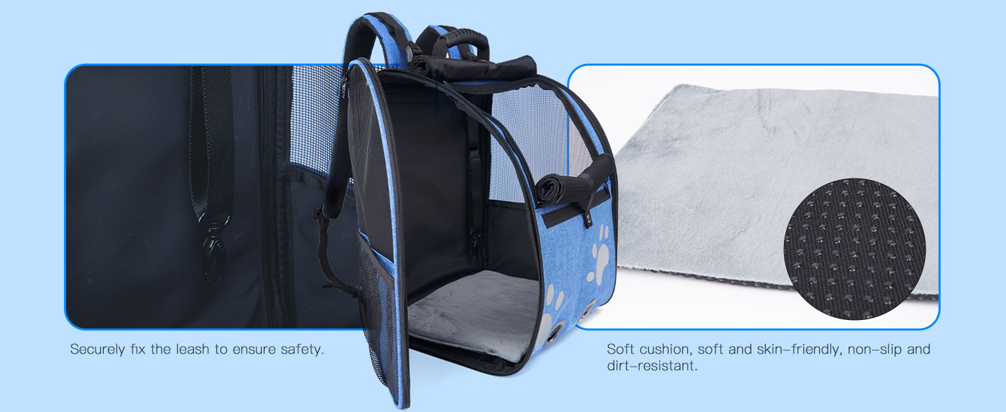 Ergonomic Lightweight Pet Travel Carrier Backpack Bag