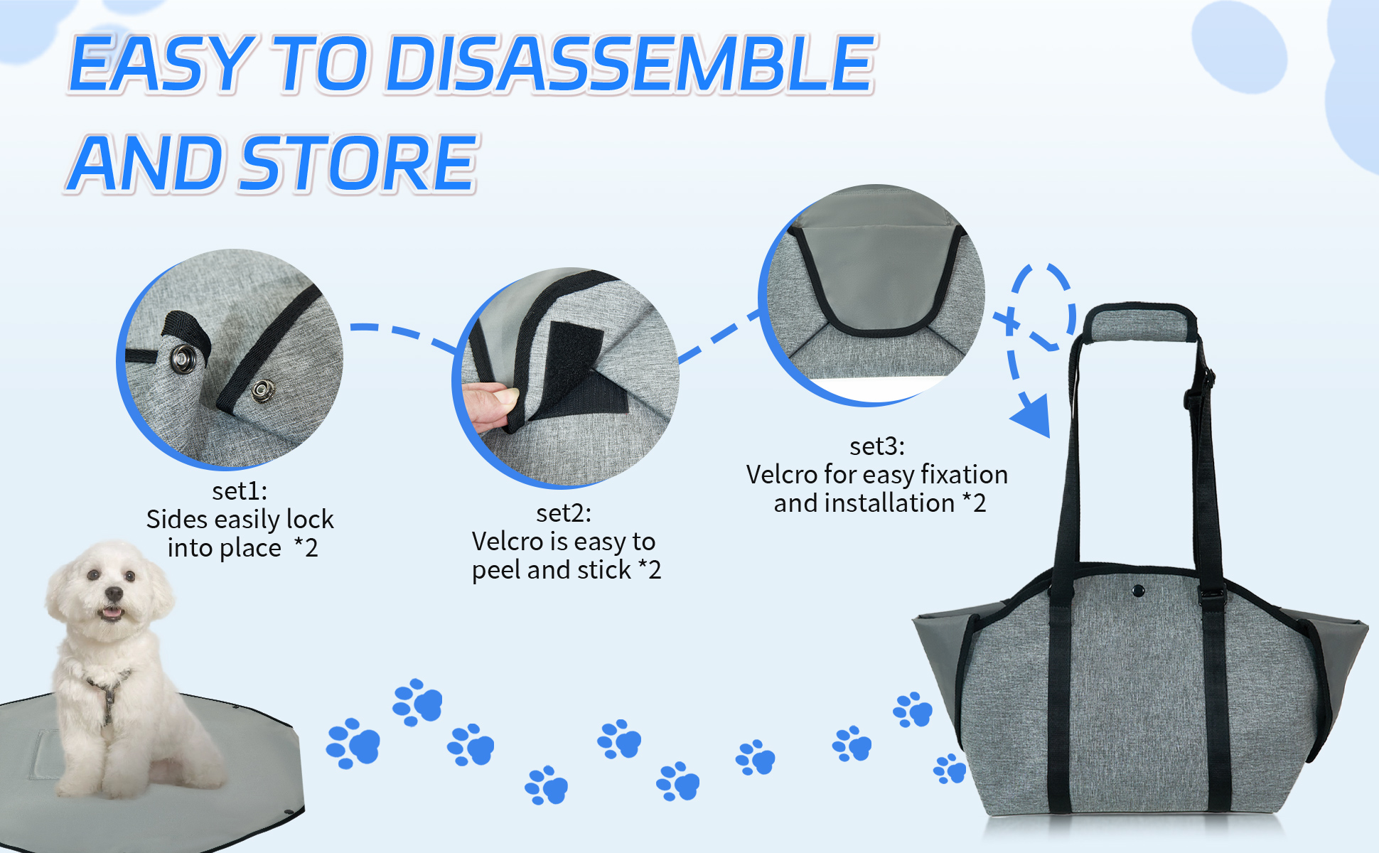 Soft-Sided Small Puppy Portable Oxford Fabric Purse Tote Bag