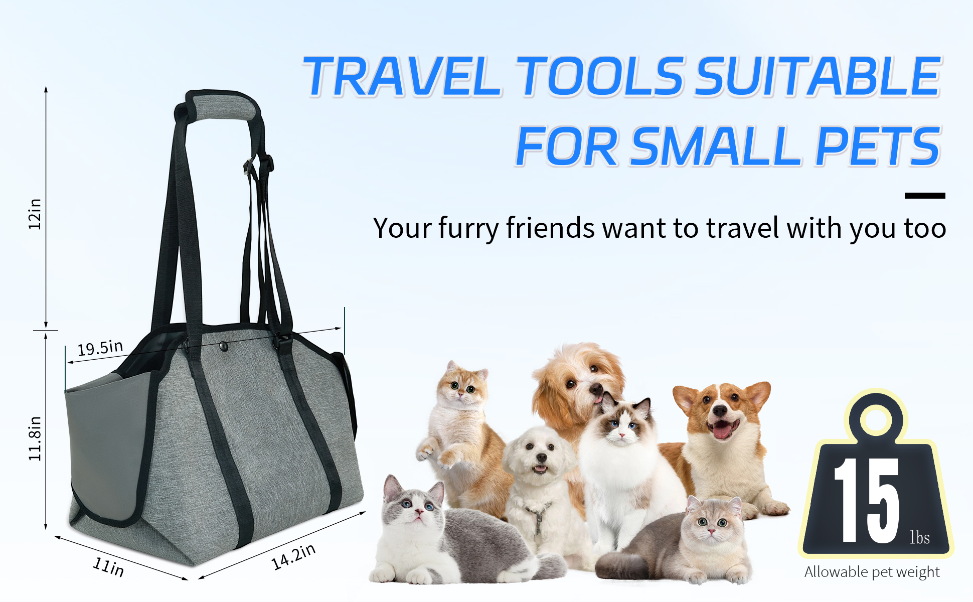 Soft-Sided Small Puppy Portable Oxford Fabric Purse Tote Bag