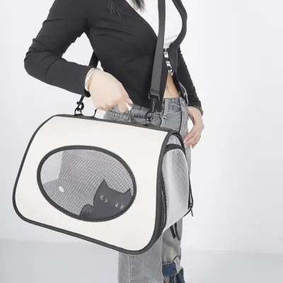 Breathable Cat Tote Carrier Puppy Purse With Wider Shoulder Strap 01