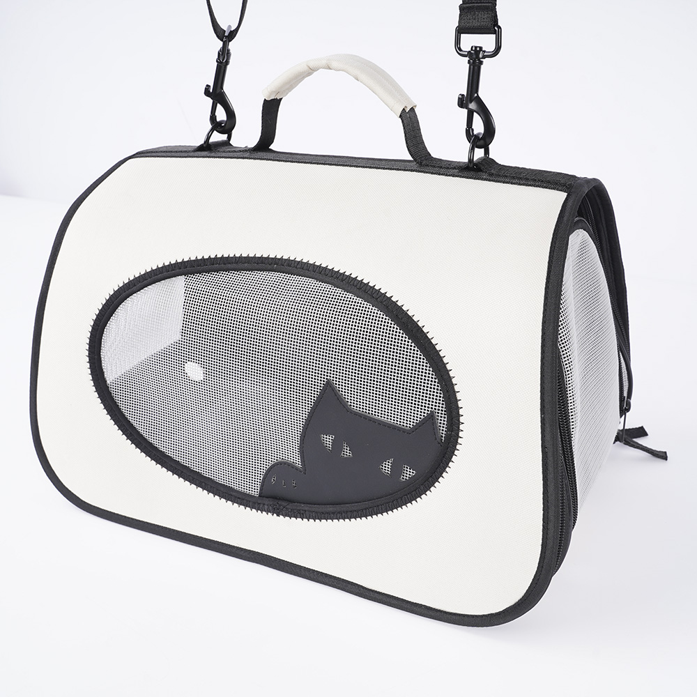 white cat purse