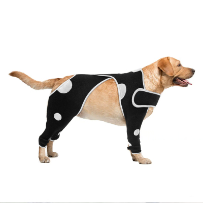 Basics Anti-Lick All-4 Dog Leg Support Braces Suit with Reflective Safety Dot 01