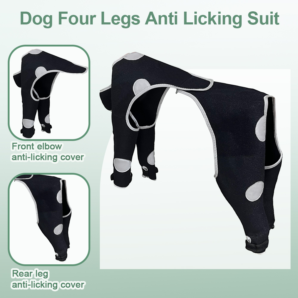 Basics Anti-Lick All-4 Dog Leg Support Braces Suit with Reflective Safety Dot