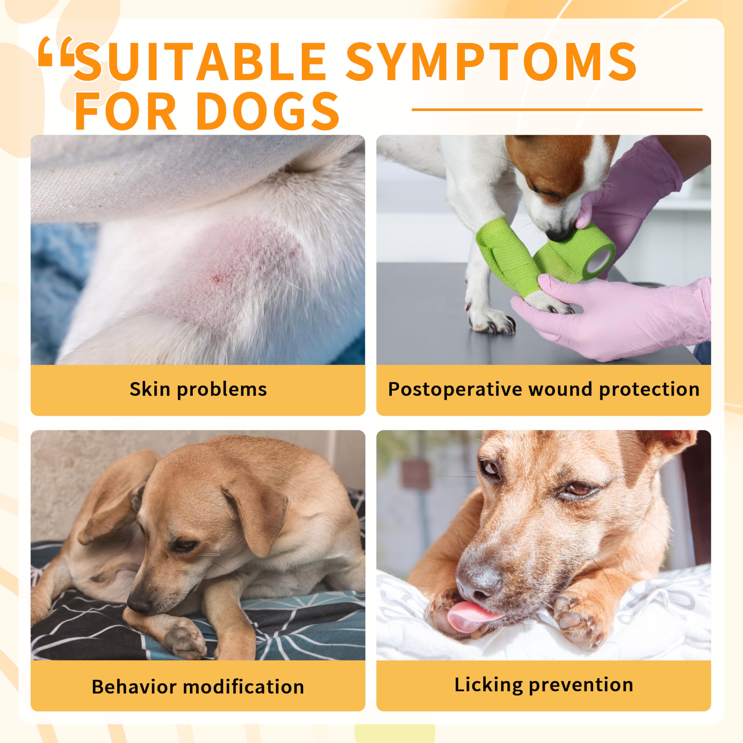 Anti-lick Double-Color 4 Leg Dog Cruciate Ligament Brace for ACL