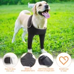 Solid-Color Anti-Lick Dog Elbow Recovery Suit Brace for Dysplasia