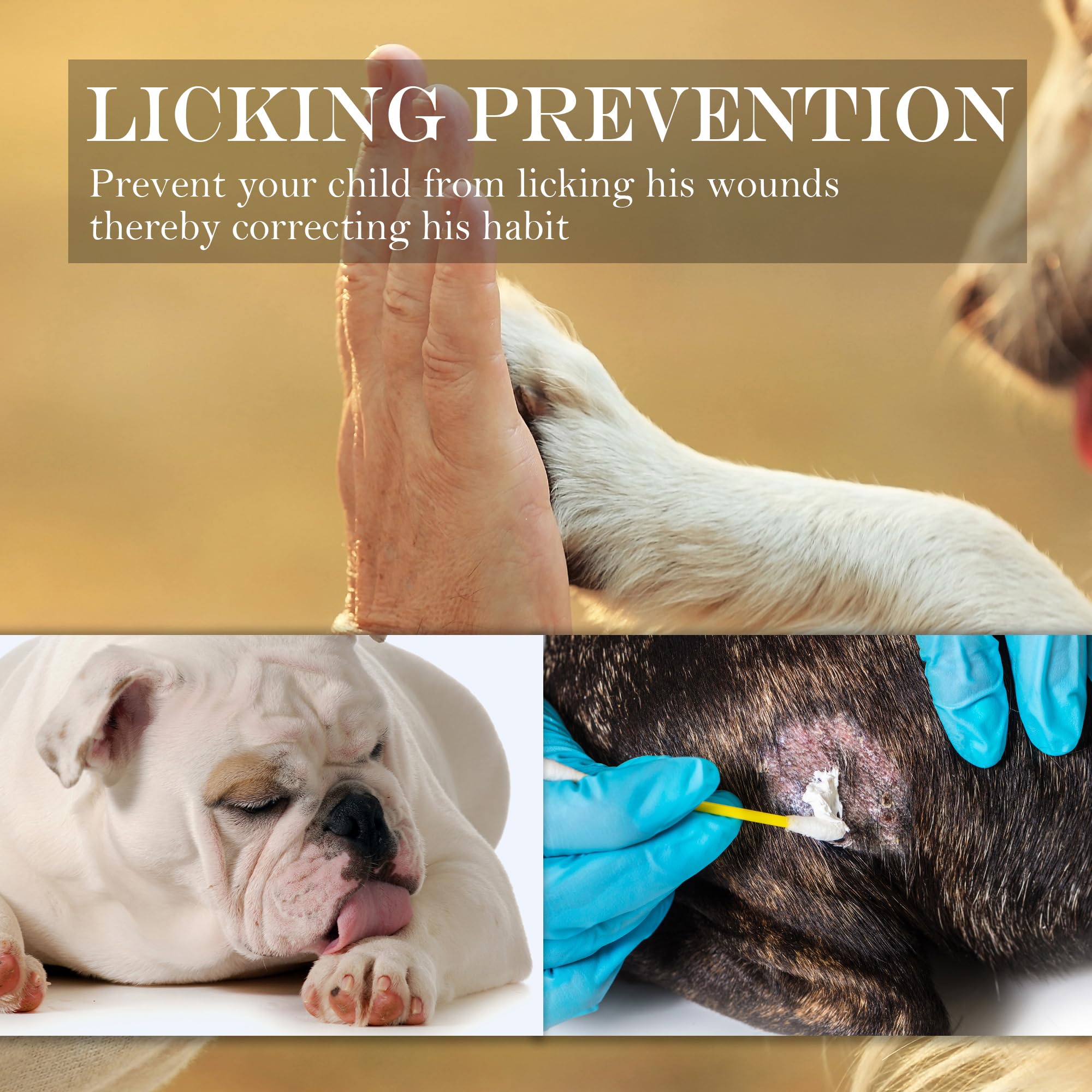 Solid-Color Anti-Lick Dog Elbow Recovery Suit Brace for Dysplasia