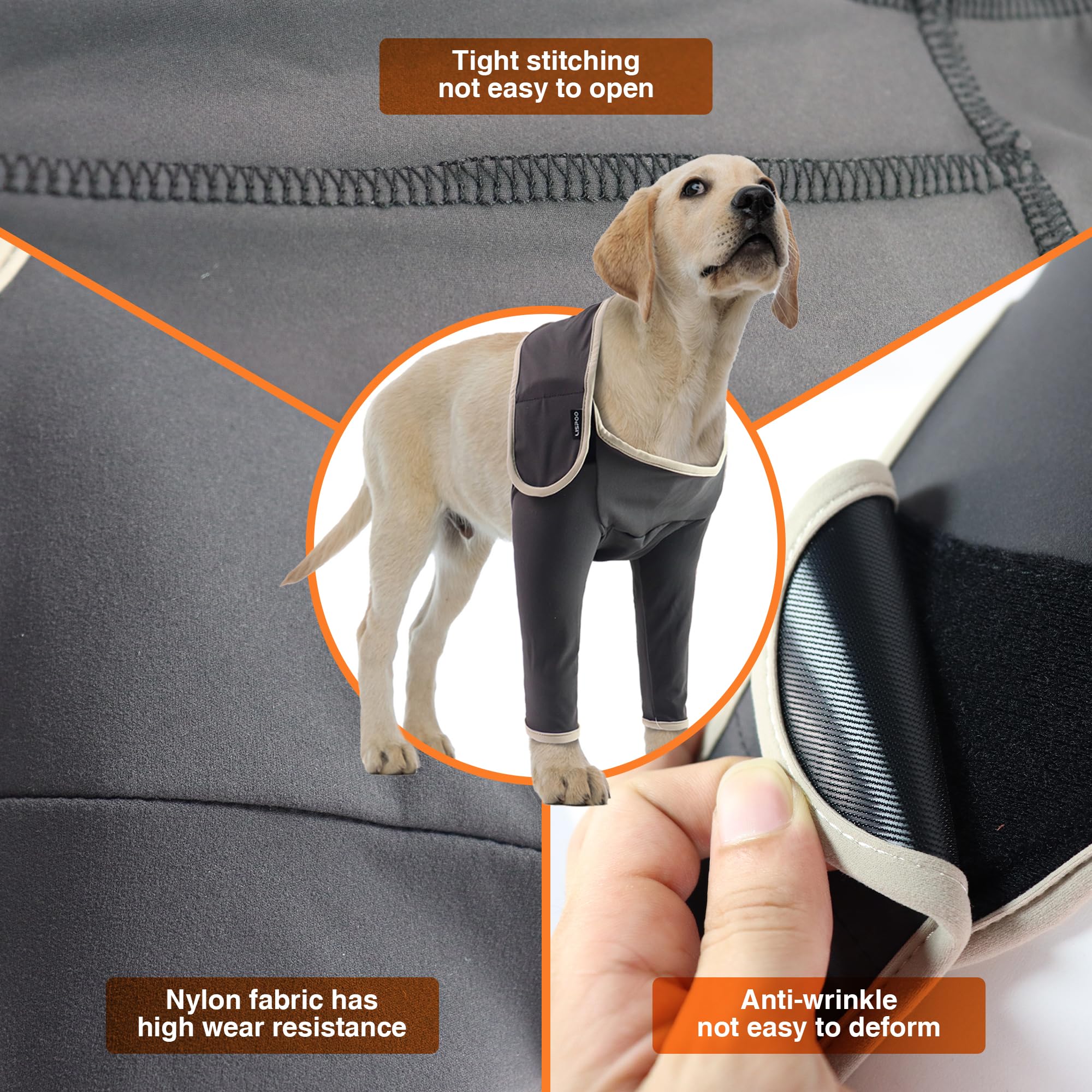 Solid-Color Anti-Lick Dog Elbow Recovery Suit Brace for Dysplasia