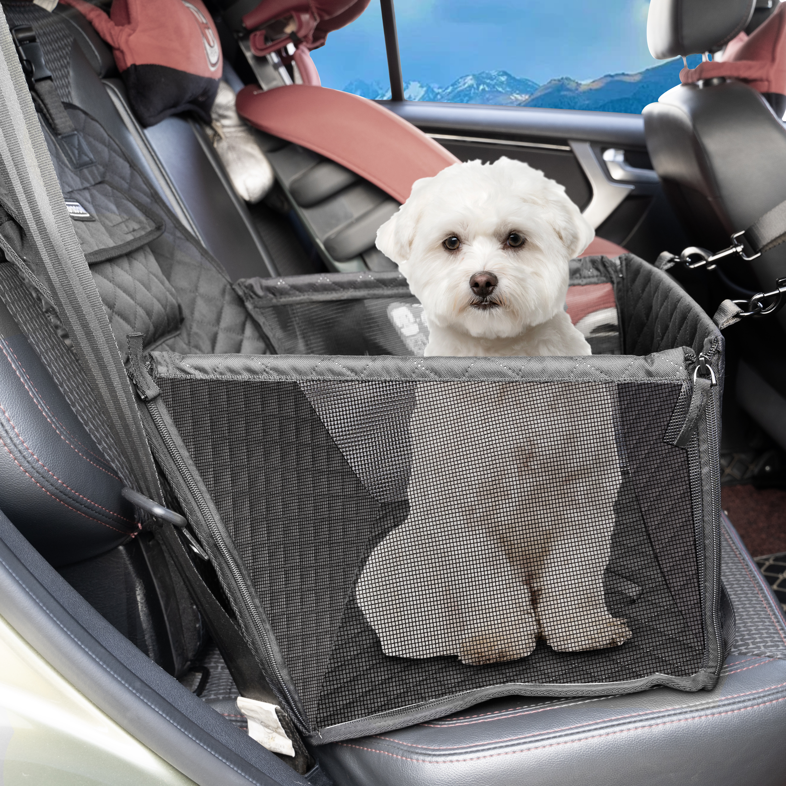 Durable Cat Dog Car Carrier Seat for Car Travel
