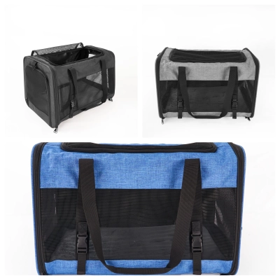 Breathable Portable Pet Carrier for Car Travel 01