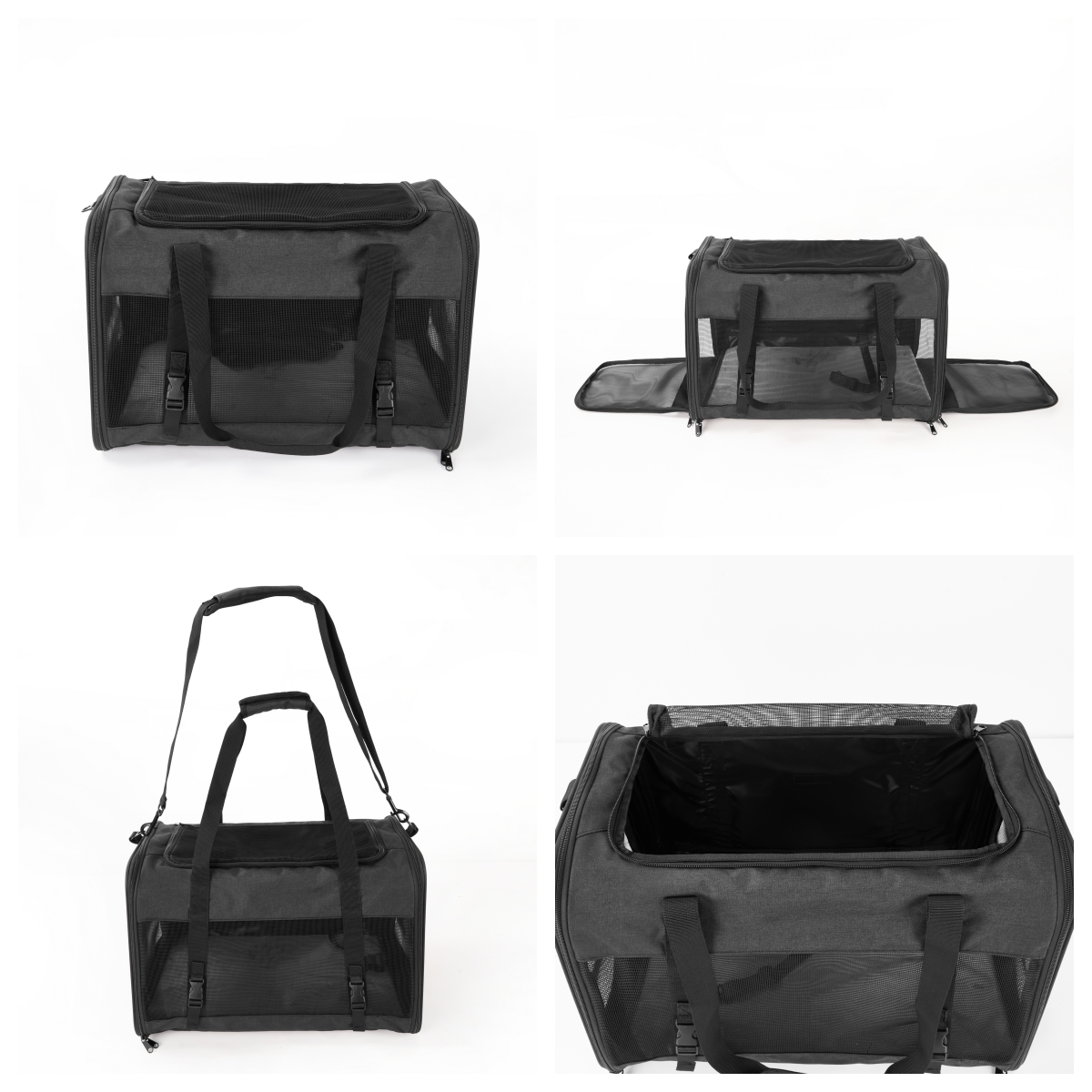 Expandable pet dog carrier
