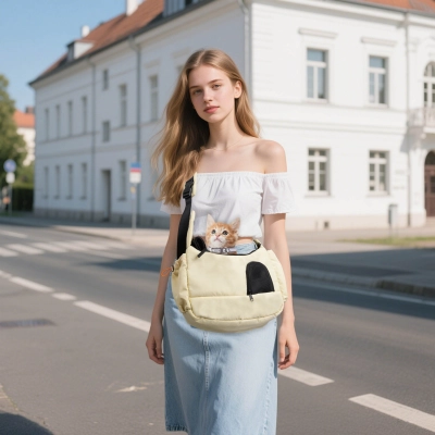 Comfortable Nylon Small Dog Cat Sling Bag 01