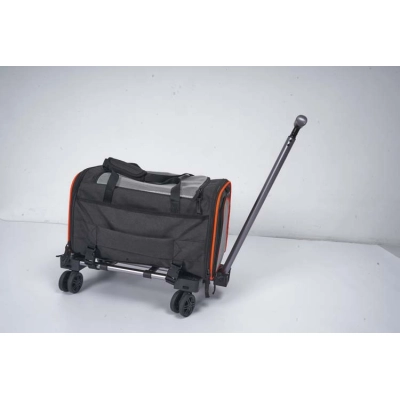 Portable Rolling Pet Carrier with Telescopic handle 02
