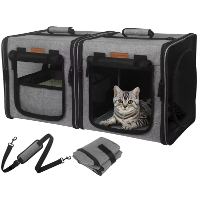 Oxford Material Double Cat and Dog Carrier Bag  01