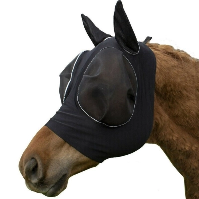 Elastic Horse Fly Veil Anti-Mosquito & Anti-Insect Horse Face Cover for Equestrian Protection 01