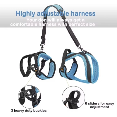 Dog Lift Harness Full Body Support Sling with Handle Adjustable Padded Dog Support Harness Set for Front and Rear Legs Support 02