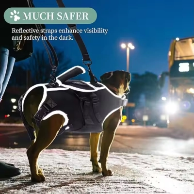 Adjustable Dog IVDD Breathable Support Harness for Senior Dogs Hip Spine Pain Relief Protective Back Brace for Dog's 02