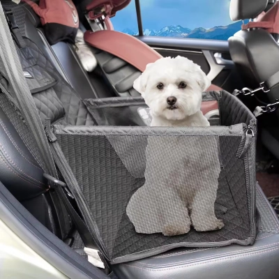 Wholesale Small Dog Car Seat Bag Foldable Non Slip Storage Pocket Waterproof Nylon Easy Install Cars SUVs Machine Wash Safe 02