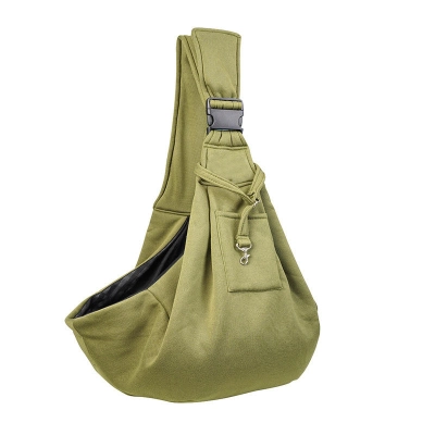 Wholesale Adjustable Pet Dog Cat Carrier Belt with Phone Bag Fashion Ergonomic Breathable Mesh Polyester Pet Sling Carrier 01