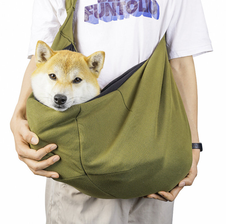 Wholesale Adjustable Pet Dog Cat Carrier Belt with Phone Bag Fashion Ergonomic Breathable Mesh Polyester Pet Sling Carrier