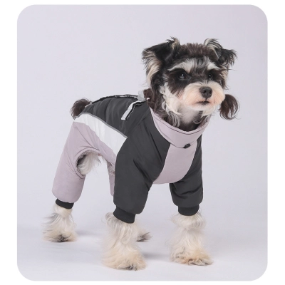 Wholesale Autumn Winter Warm Fleece Dog Coat Windproof Reflective Four Legged Pet Jacket Outdoor Sportswear Customization 01