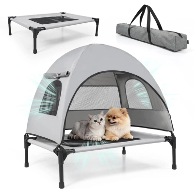 Elevated Dog Tent with Canopy – Waterproof Outdoor Pet Shelter 01