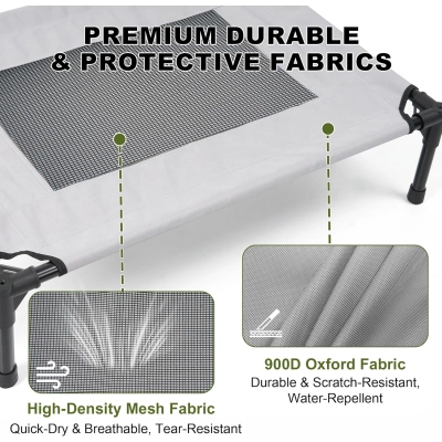 Portable Cooling Dog Bed with UV Shade for Camping & Travel 02