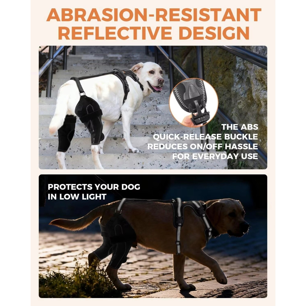 Updated Dog Knee Brace for ACL Injury with Reflective Trim