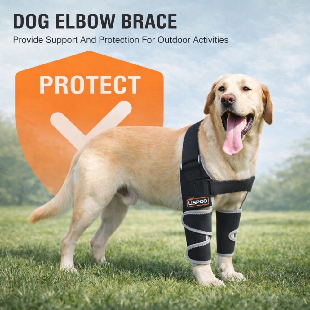 Dog Reflective Front Leg Elbow Brace Compression Sleeve for Arthritis
