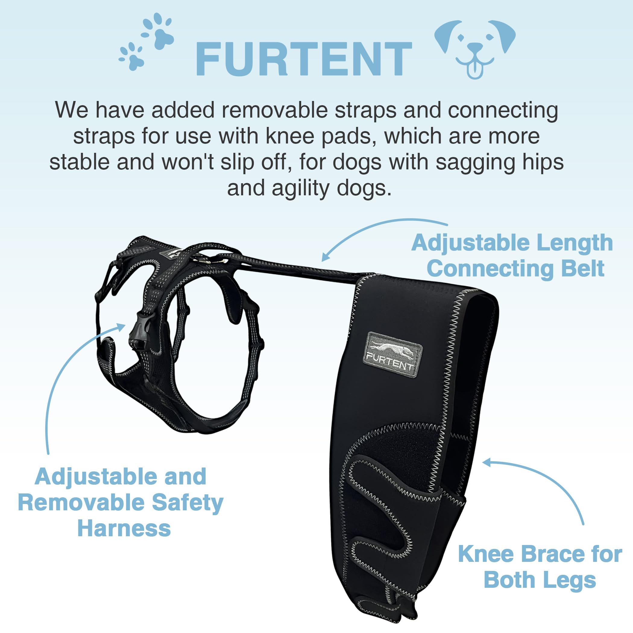 Dog Knee Brace for Torn ACL Hind Leg Support