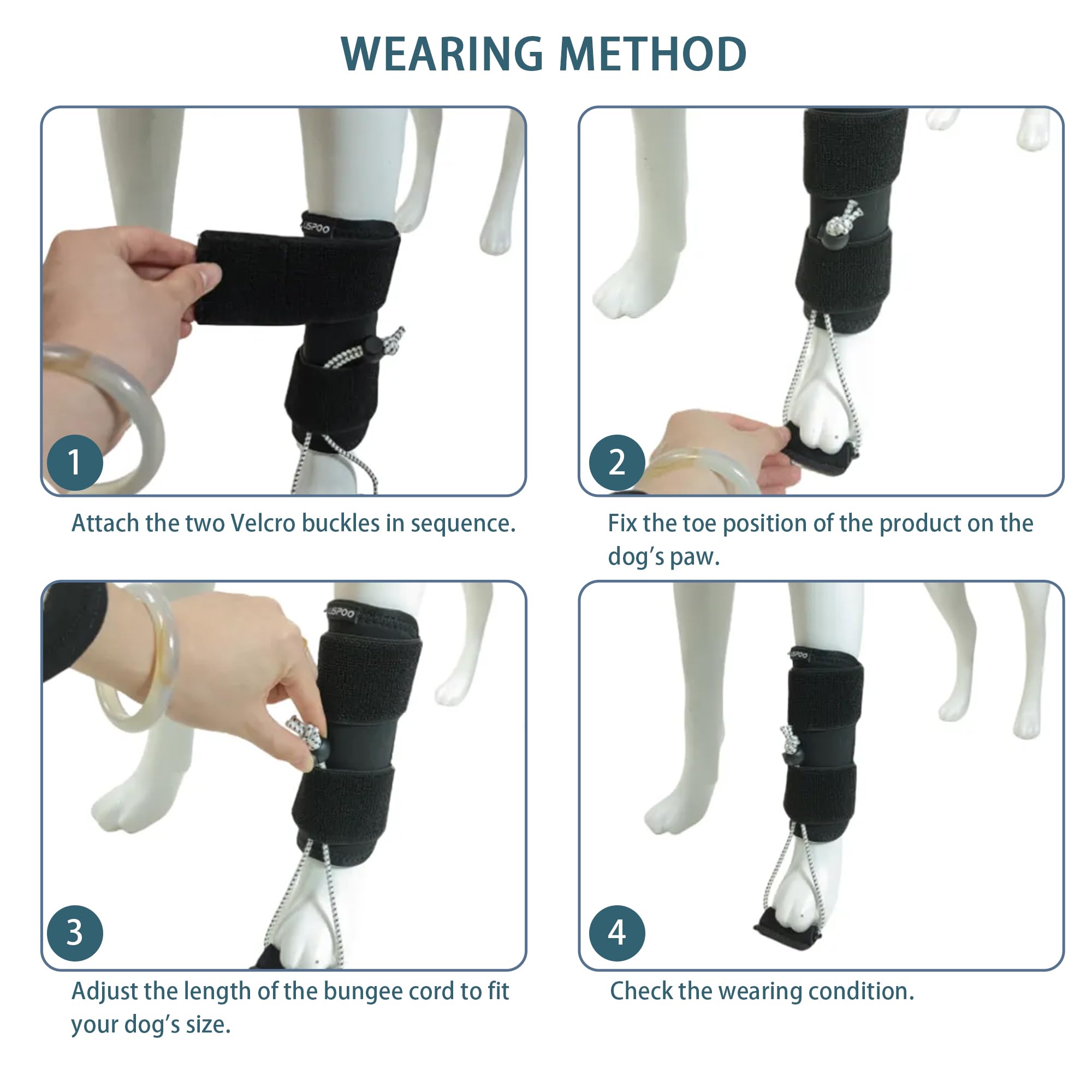 Adjustable Dog Knuckling Brace Dog Toe Grips 
