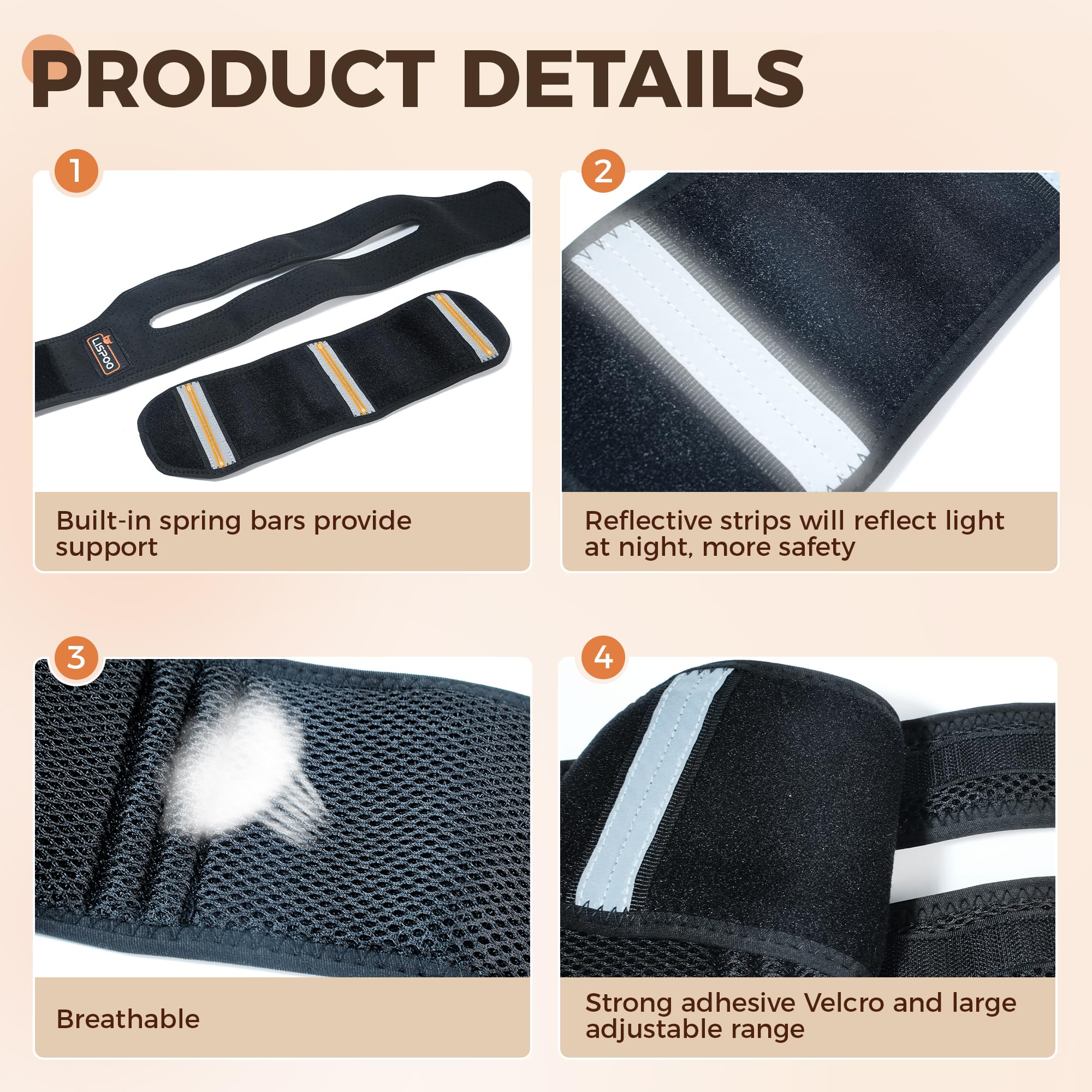 Dog Neck Brace with Support Strips