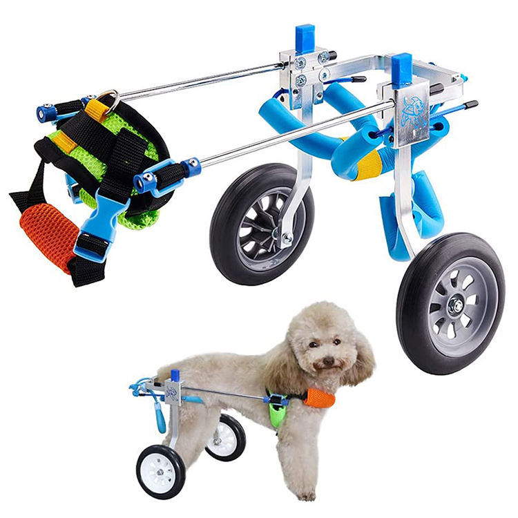 Aluminium Walk Cart Scooter Pet Dog Disabled Wheelchair for Dogs Back Legs