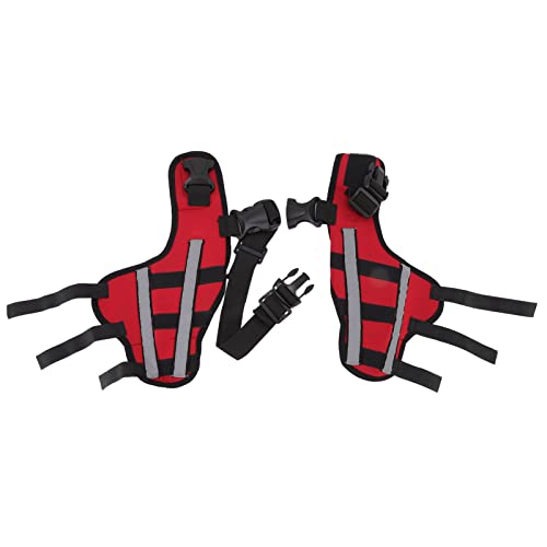 Red Reflective Dog Knee Brace Support for Hind Leg