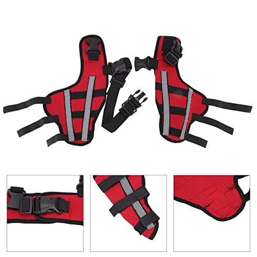 Red Reflective Dog Knee Brace Support for Hind Leg
