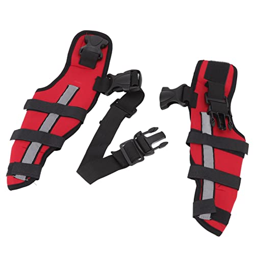 Red Reflective Dog Knee Brace Support for Hind Leg