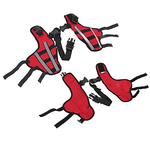 Red Reflective Dog Knee Brace Support for Hind Leg