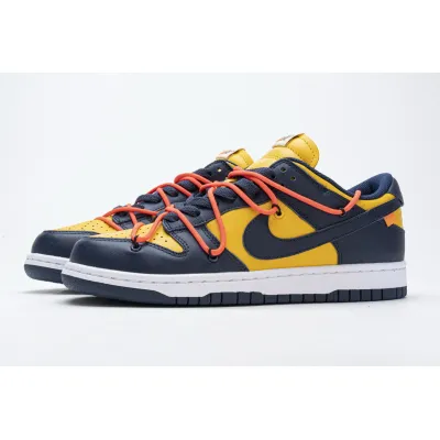 G5 Nike Dunk Low Off-White University Gold Midnight Navy,CT0856-700 01